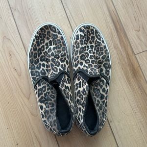 Size 7 women’s cheetah print vans